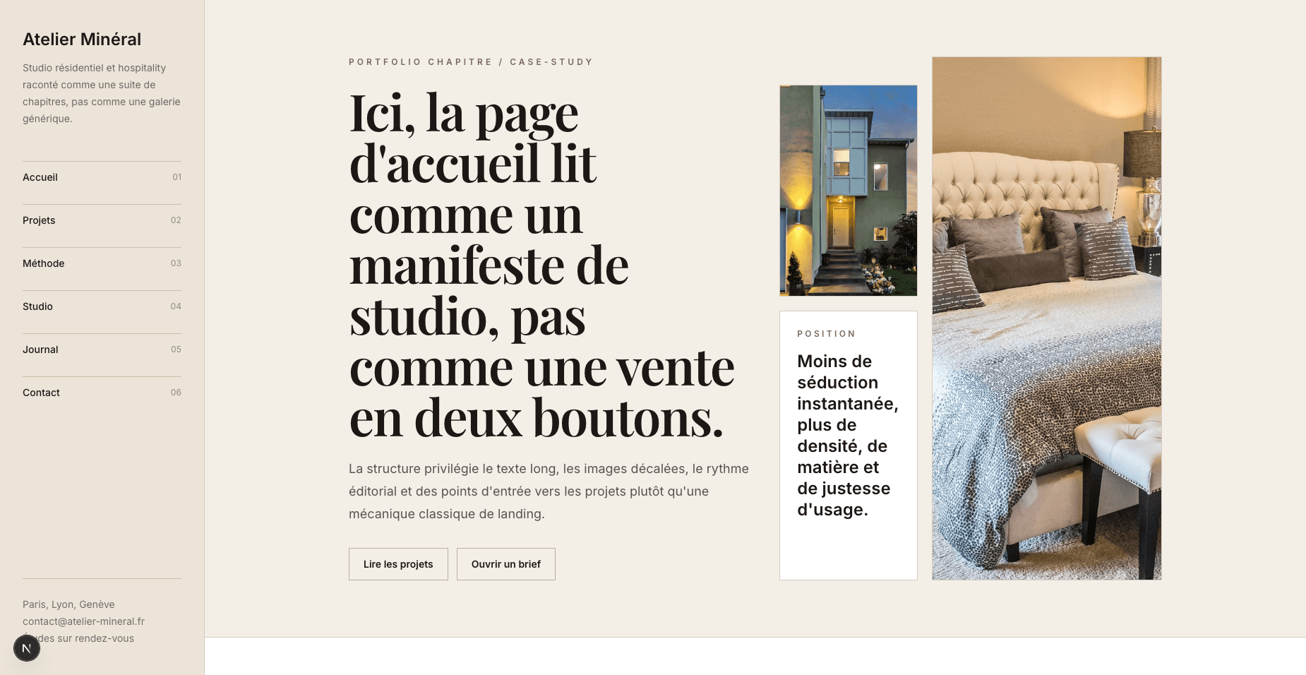 Aperçu de Template Architecte d'intérieur