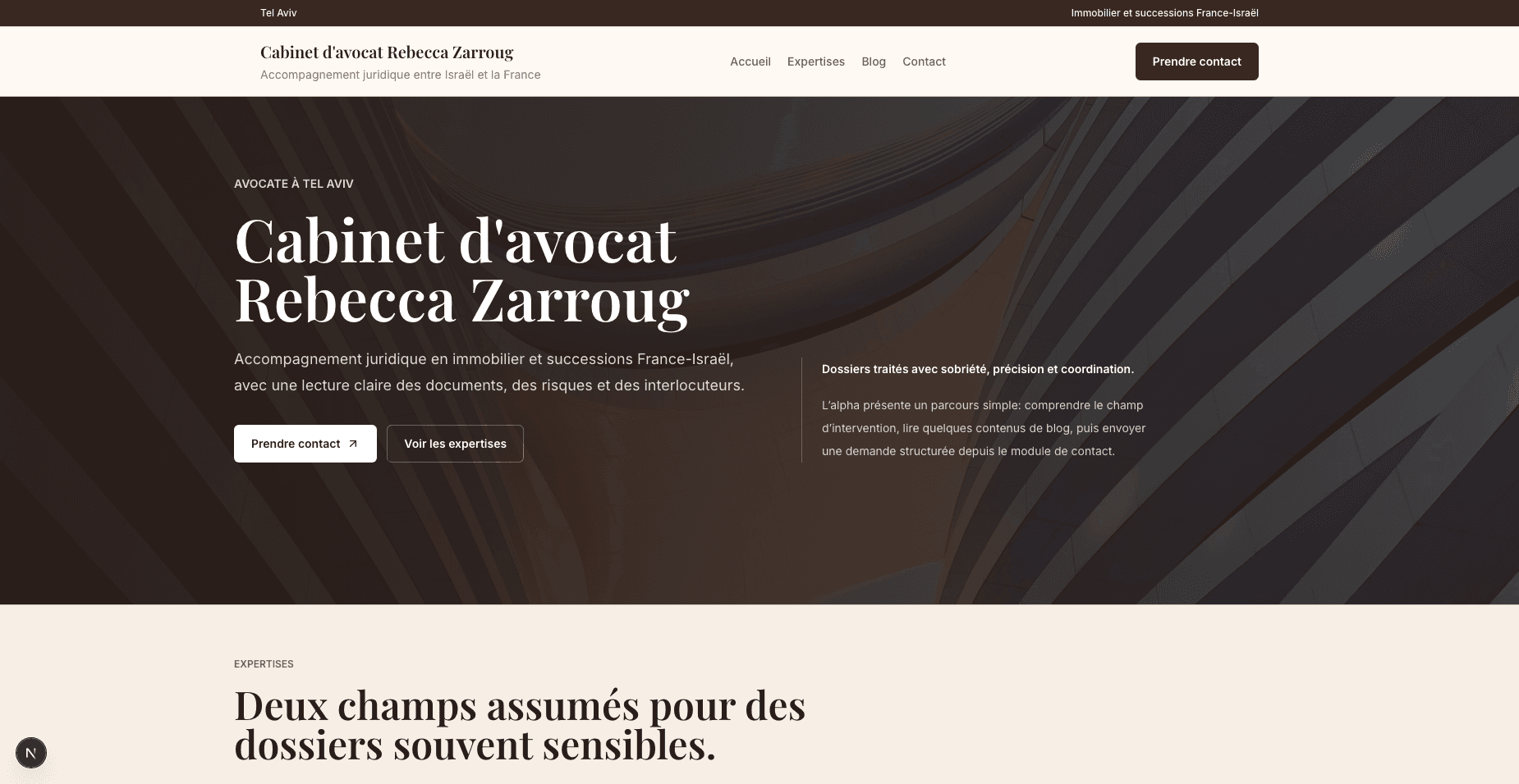 Aperçu de Template Avocate Tel Aviv